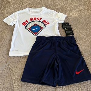 Nike boys dri fit shorts set
